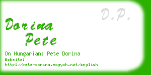 dorina pete business card